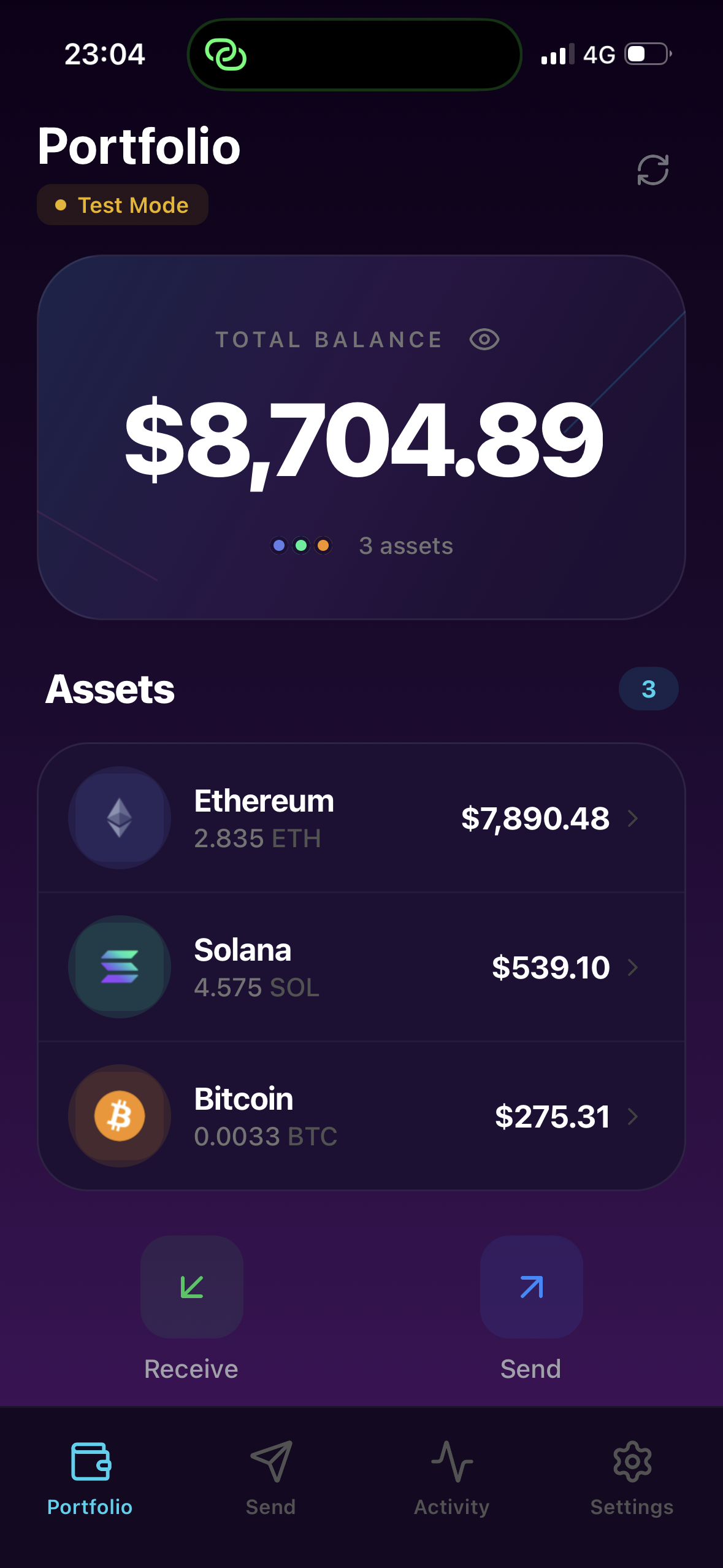 SimplWallet Dashboard